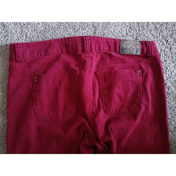 Freestyle Revolution Velveteen Pants Size 20 Low Rise Deep Red Straight Leg Vtg - Picture 11 of 11